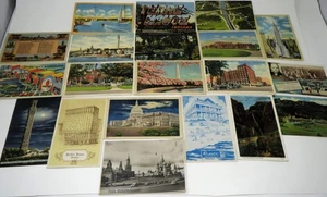 Lot Vintage Souvenir Post Card Postcards 1940’s 1950’s USA + One Russia Moscow - Picture 1 of 7