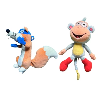 Swiper And Boots TY Beanie Babies Dora The Explorer Plush Bundle Rare - Image 1 of 4