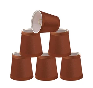 32715-6 Small Hardback Empire Shape Chandelier Clip-On Lamp Shade Set (6 Pack... - Picture 1 of 7