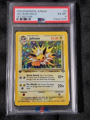 PSA 6 - JOLTEON - 1ST ED -HOLO - 1999 JUNGLE - POKEMON  - Image 1 of 2