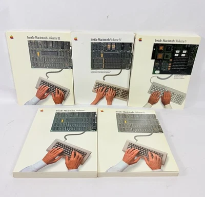 Inside Macintosh Volumes I, II, III, IV, V 1985 1986 1988 Excellent Vintage - Image 1 of 4