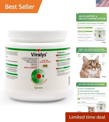Polvo de L-lisina Viralys 100 g para gatos - Apoya la salud inmune y respiratoria Foto 1 de 4