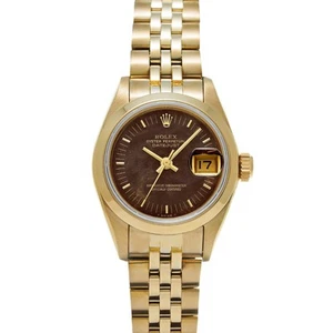Gebrauchte Rolex Datejust 69168 Braun Gehäusegröße 26×26mm Damenuhr #31027 - Bild 1 von 6