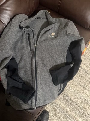 Panera Bread Jacket Zip Black Nylon Employee Uniform Large - Image 1 of 4