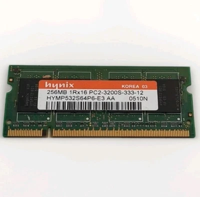 Hynix 256MB Memory DDR2 SD RAM 1Rx16 PC2-3200S-333-12 HYMP532S64P6-E3 AA 0510N - Image 1 of 4