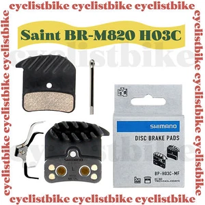 Almohadillas de metal Shimano Saint BR-M820 H03C con aleta de enfriamiento y pasador nuevas en caja - Imagen 1 de 1