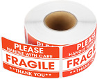 Fragile Stickers 3"X 5" Packing Labels with Strong Adhesive Box Shipping and Mov