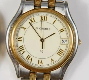 Bucherer Men's Stainless Steel Quartz Cal. 955 112 33mm Wrist Watch - Imagen 1 de 6