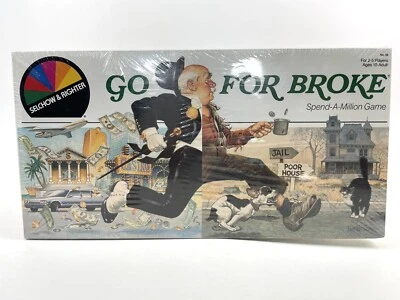 Vtg 1985 Selchow & Righter Go For Broke “Spend A Million” Board Game READ - Image 1 of 4