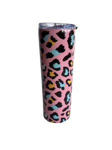 Modern Expressions Stainless Steel Travel Mug Pink Cheetah Print - Picture 1 of 4