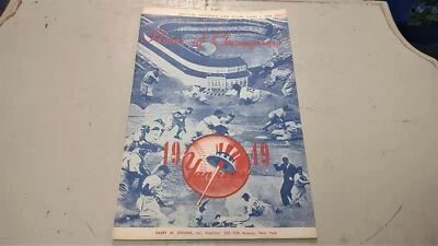 Vtg 1949 New York Yankees Vs Boston Red Sox Program & Score Card - Scored M96 - Image 1 of 4