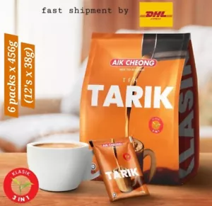 Aik Cheong 3 en 1 Teh Tarik Classic (té de leche 12s x 38g) x6 paquetes-DHL Express - Imagen 1 de 6