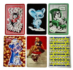 sINGLE SWAP CARD PIN UP MICHELIN CRACKER JACK CAT DOG ELEPHANT VINTAGE neocurio - Picture 1 of 4