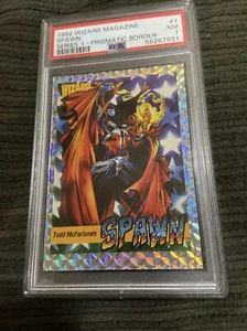 1992 Wizard Magazine Spawn Prismatic Border # 1 PSA 7 Rookie - Picture 1 of 2