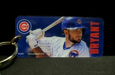 MLB Chicago Cubs  Kris Bryant  Carbon Rectangle  Acrylic Key Ring New Wincraft ⚾ - Image 1 of 4