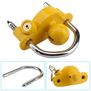 UNIVERSAL HIGH SECURITY HITCH LOCK CARAVAN TRAILER COUPLING TOW BALL LOCK - Picture 1 of 10