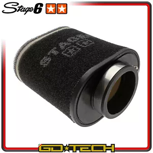 STAGE 6 DOUBLE LAYER BLACK AIR FILTER Large Oval ENTRANCE 70mm - Picture 1 of 7