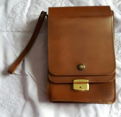 POCHETTE SACOCHE CUIR MARRON HOMME VINTAGE  - Photo 1/3