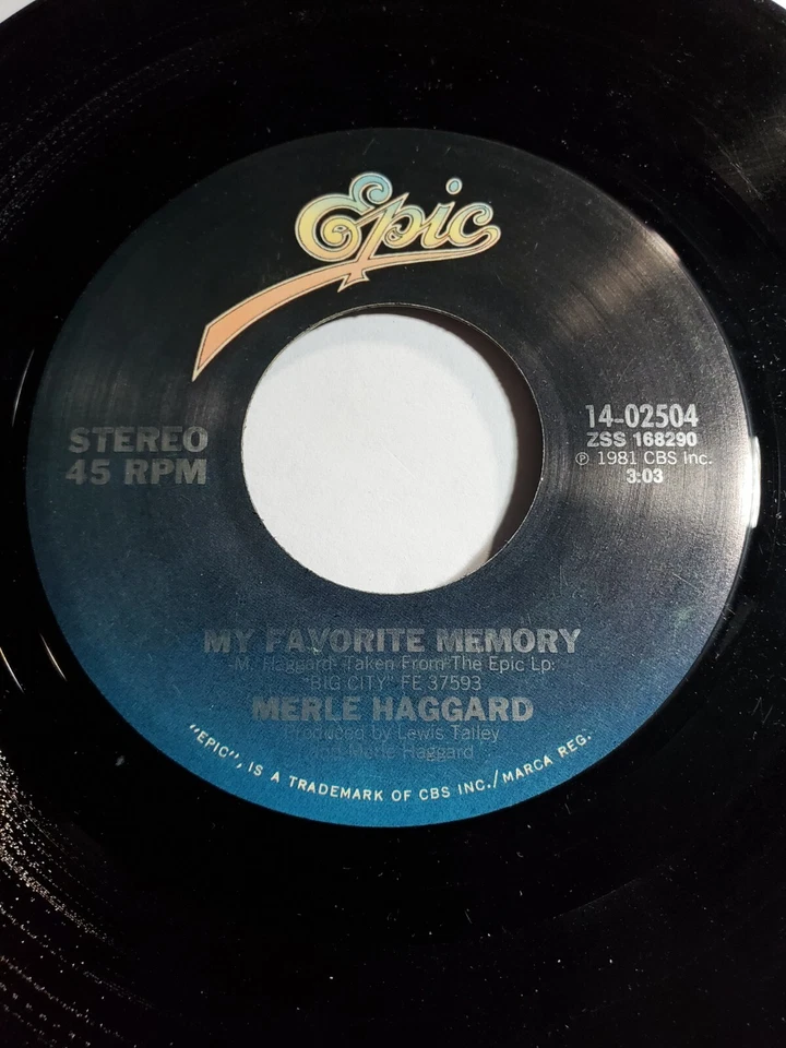 Merle Haggard - Texas Fiddle Song/My Favorite Memory 45 RPM VG F117 - Image 1 of 1