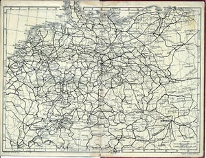 Deutschland 1909 kl. orig. Eisenbahn-Karte Berlin Köln Wien Hamburg Triest Sylt - Picture 1 of 1