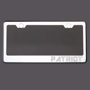 Espejo Cromado Placa Marco PATRIOT Grabado Láser Metal Tornillado Tapa - Imagen 1 de 8