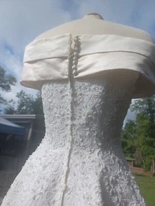 HERMOSO VESTIDO DE NOVIA MARFIL CUENTAS TALLA 10 Alto  - Imagen 1 de 9