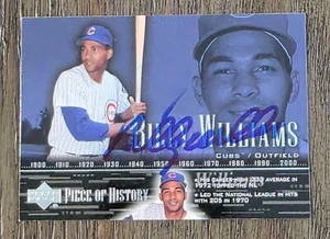 BILLY WILLIAMS Signed 2002 Upper Deck Piece of History #57 Chicago Cubs Card - Picture 1 of 2