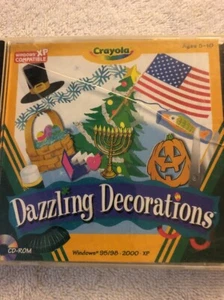 Dazzling Decorations, Crayola, Cd Rom, Ages 5 To 10, Holiday Decorations 2003 - Picture 1 of 4