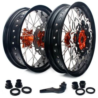 Juego de ruedas Supermoto 17"" soporte rotores freno 125-540 EXC SX XC-W XCF SXF 2003+ Foto 1 de 4