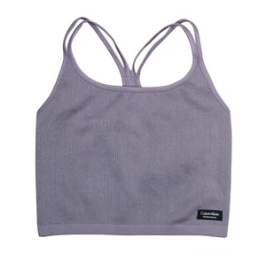 Calvin Klein Performance Strappy Compression Fit Cropped Tank Top XL NWT Lilac - Picture 1 of 1