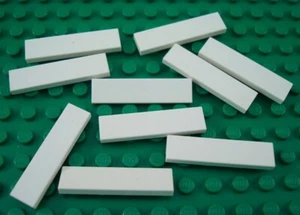 LEGO Lot of 10 White 1x4 Smooth Flat Tiles - Picture 1 of 1