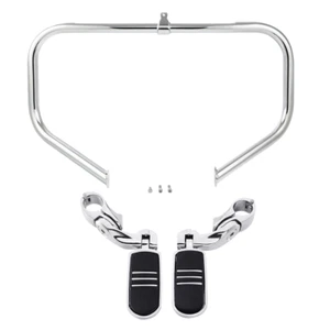 Highway Engine Guard Crash Bar Footpeg Fit For Harley Electra Street Glide 09-24 - Foto 1 di 12
