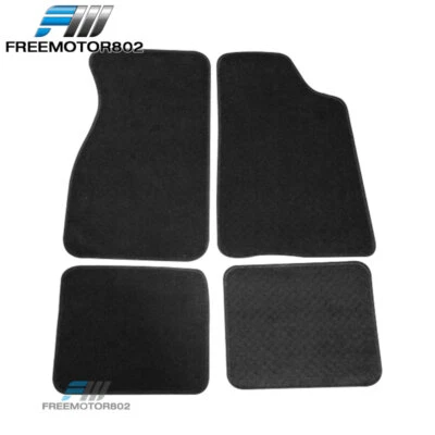 Alfombrillas delanteras traseras de nailon antideslizantes negras Fit 79-93 Ford Mustang 4 piezas Foto 1 de 4