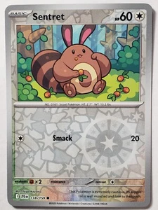 Tarjeta Pokémon REVERSE HOLO Sentret 118/159 casi nueva/M - Journey Together - Imagen 1 de 2