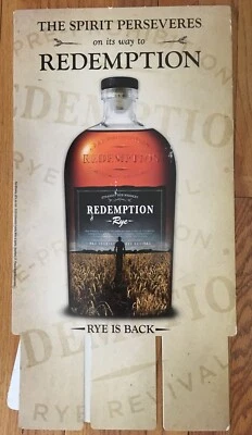 Redemption 黑麦威士忌 2019 立式纸板广告牌 23 x 12 — 第 1/2 张图片