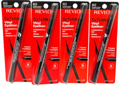 (4) Revlon So Fierce Vinyl Eyeliner Sealed 0.042 oz Each 860 - Midnight Mystery - Image 1 of 3