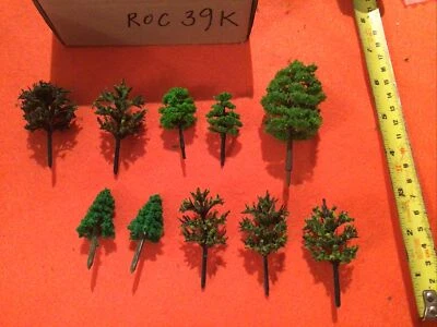 N Scale Set Of 10 Trees ,Forest, Foliage, Scenery, Mix Of Types & Sizes Roc39K - Image 1 of 4