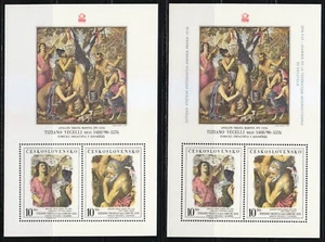 Tschechoslowakei 1978 postfrisch Mi Blöcke 37,38 Sc 2197 Flaying of Marsyas, ... - Picture 1 of 2