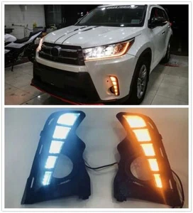 LED Bumper Daytime Running Fog Light For Toyota Highlander 2017-2019 Fog Lamp - Picture 1 of 14