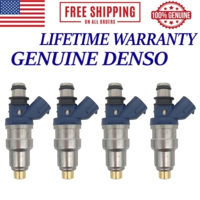4 оригинальные топливные форсунки Denso для Toyota Tacoma 2,4 л I4 1995-2000 годов выпуска #23250-75040 - Изображение 1 из 4