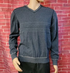 Agave GALLANT V-Neck Blue Men's T-shirt sweater Size M Long Sleeve NWT #WM1 - Picture 1 of 9