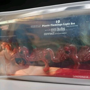 10pc Pink Flamingo Light Set 6' Indoor Outdoor NEW IN BOX - Picture 1 of 6