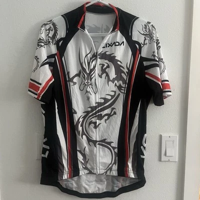 Camisa Lixada Quick Dry Hombres Ciclismo Profesional Bicicleta Blanca Negra y Roja Calce Ajustado Talla XXL Foto 1 de 4