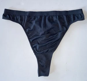 Scott Taylor Y2K Black Nylon Panty L Bikini Tanga String Unterwäsche - Bild 1 von 3