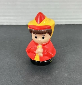 Fisher Price Little People Cinderella Red Fairy Godmother Brown Hair Girl Toy - Picture 1 of 6