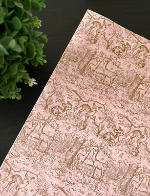 PINK LULLABY MEADOW Design Print Tissue Paper Sheet Choose Size & Package Amount - Image 1 of 4