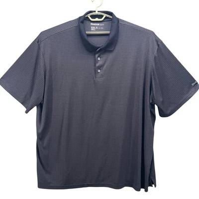 Reebok Mens Golf Polo Shirt Size 5XLT Black Gray Performance Atheletic Fitness - Image 1 of 4