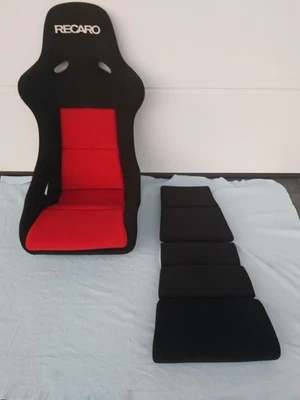 ASIENTO ABE RECARO POLE POSITION con INSERTOS CENTRALES DE TERCIOPELO ROJO, NUEVO, 070.77.0184A Foto 1 de 4