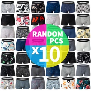 Boxershorts Random Print Loose Fit Herren Baumwolle Atmungsaktiv XL XXL 10er Pack - Bild 1 von 9