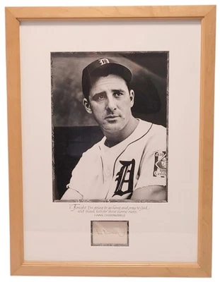 ФОТОГРАФИЯ ХЭНКА ГРИНБЕРГА С АВТОГРАФОМ MLB БЕЙСБОЛ ДЕТРОЙТ ТИГРЫ ЗАЛ СЛАВЫ 24x18 дюймов - Изображение 1 из 4